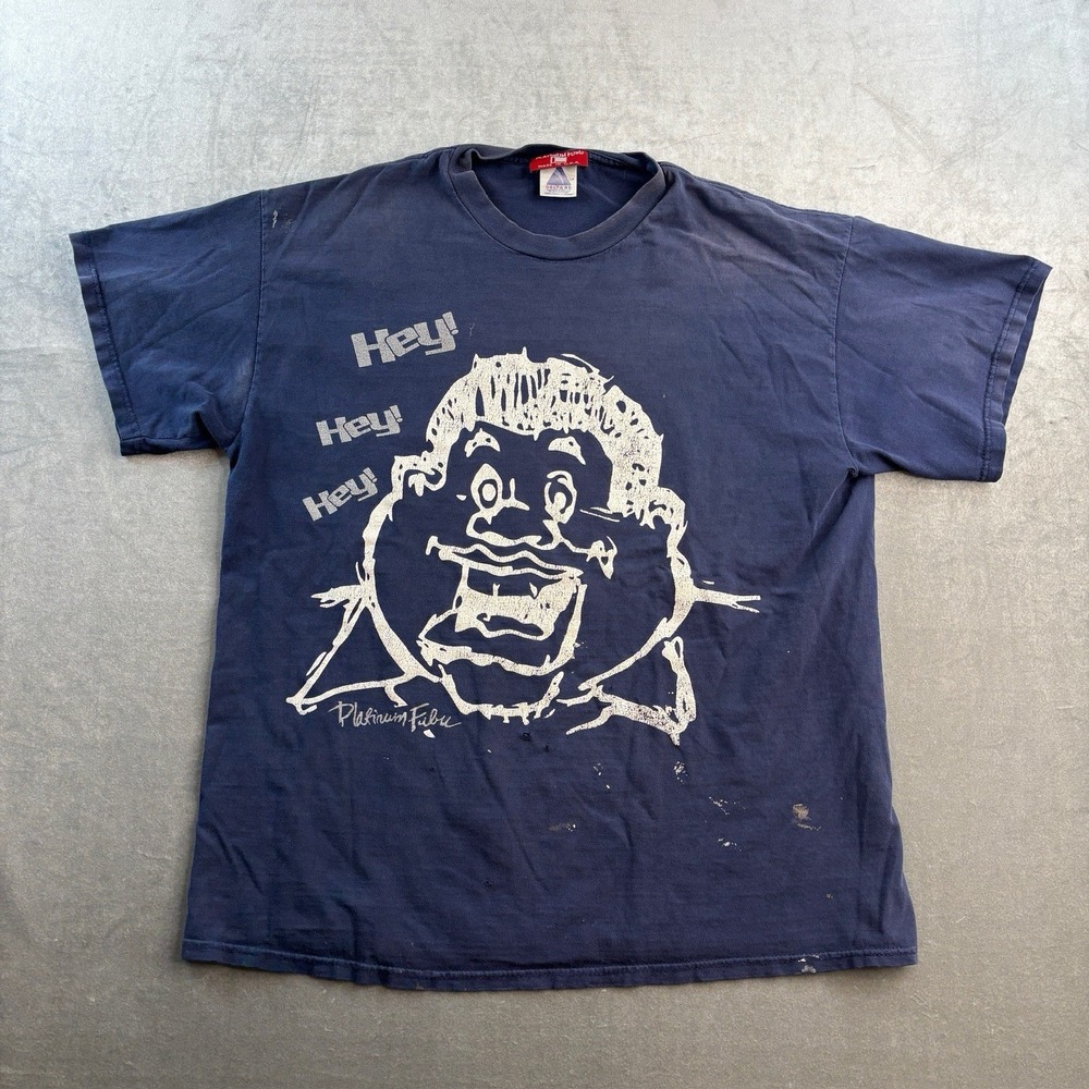 Vintage Platinum Fubu Fat Albert Graphic T Shirt Navy Men's XL